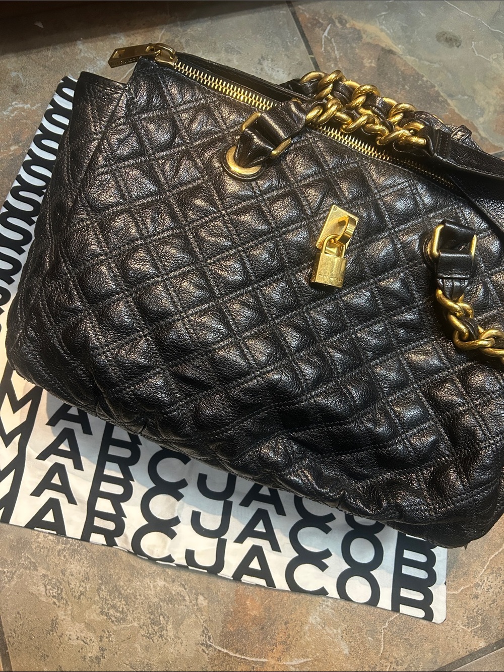 Marc Jacobs Anabela Satchel Black Shoulder Bag